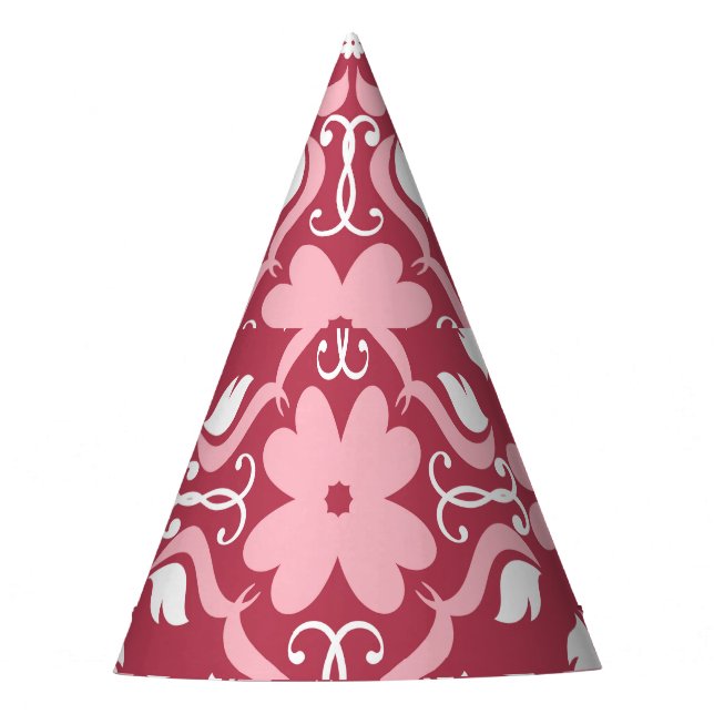 Chapéu De Festa Padrão de papel de parede verde bege e perfeito. (Frente)