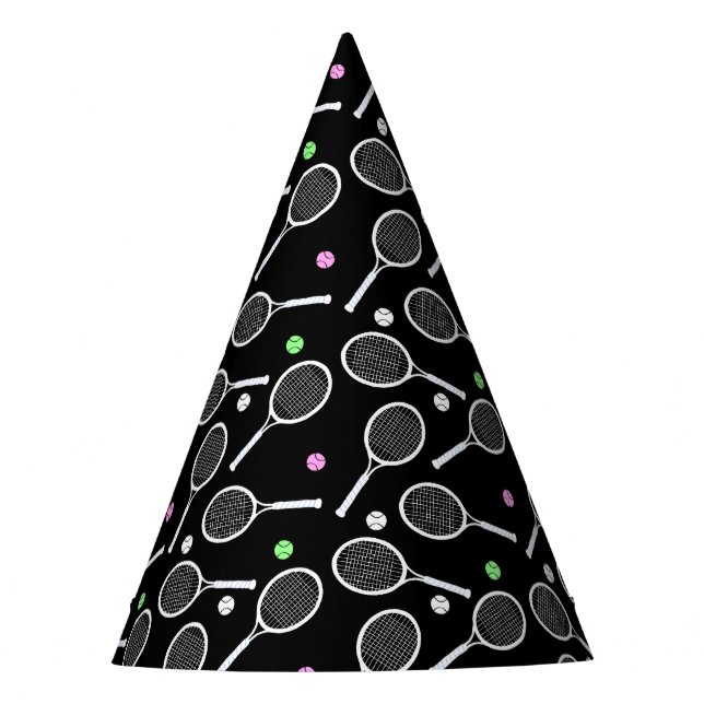 Chapéu De Festa Padrão de Racket de tênis (Frente)