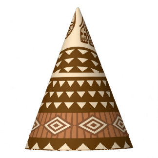 Chapéu De Festa Padrão de Vintagem Geométrica de Elefantes Étnicos