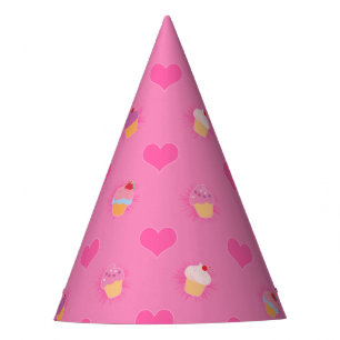 Chapéu De Festa Padrão do Cupcake rosa