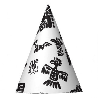 Chapéu De Festa Padrão Étnico Preto Maya