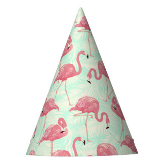 Chapéu De Festa Padrão Flamingo Pink Elegante de Chic