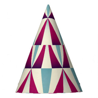 Chapéu De Festa Padrão geométrico sem costura do triângulo Vintage