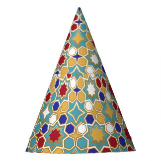 Chapéu De Festa Padrão Invisível do Mosaico Islâmico