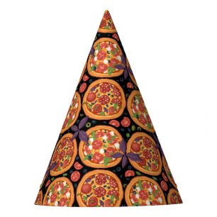 Chapéu De Festa Padrão legal da festa de pizza