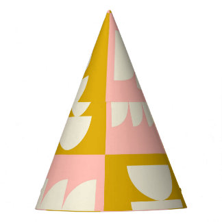 Chapéu De Festa Padrão Retroativo Moderno do Século Médio Geométri
