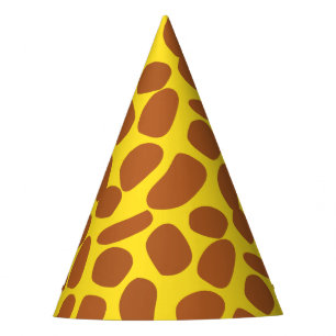 Chapéu De Festa Padrão sem costura da pele de girafa amarela branc