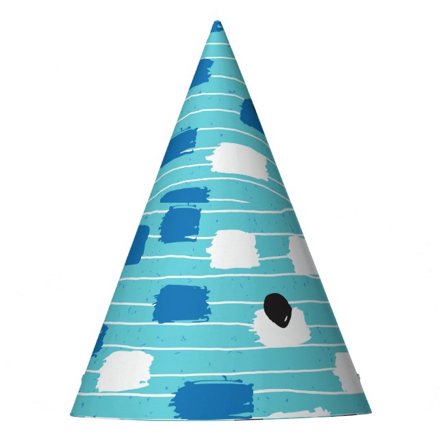 Chapéu De Festa Padrão sem costura do curso do pincel, desenhado à (Frente)