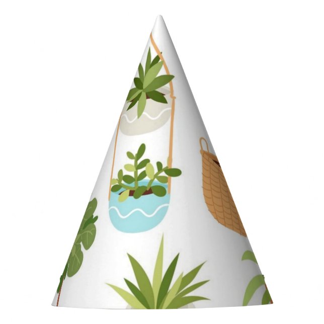 Chapéu De Festa Padrão vegetal (Frente)