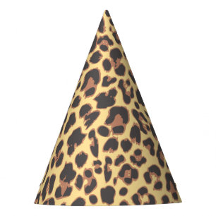 Chapéu De Festa Padrões da pele animal do impressão do leopardo