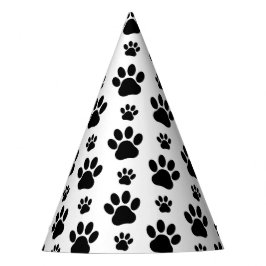 Chapéu De Festa Padrões de pata, patas de cão, impressões de pata,