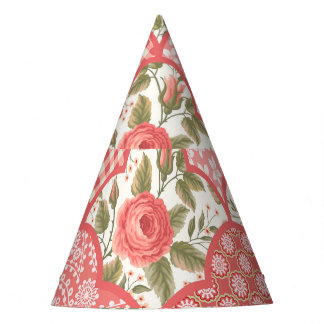 Chapéu De Festa Padrões de retalhamento de Rosas de Pastel