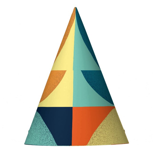 Chapéu De Festa Padrões e Círculos Retroativos: Padrão dos anos 60 (Frente)