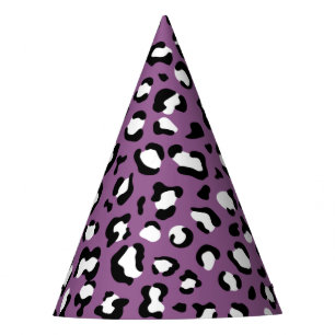 Chapéu De Festa Padrões-leopardo, manchas-leopardo, leopardo roxo