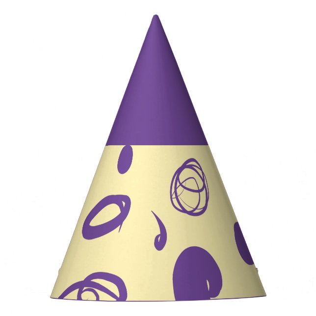 Chapéu De Festa Padrões lineares e manchetes de design (Frente)