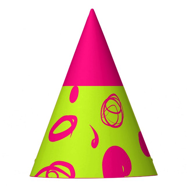 Chapéu De Festa Padrões lineares e manchetes de design (Frente)