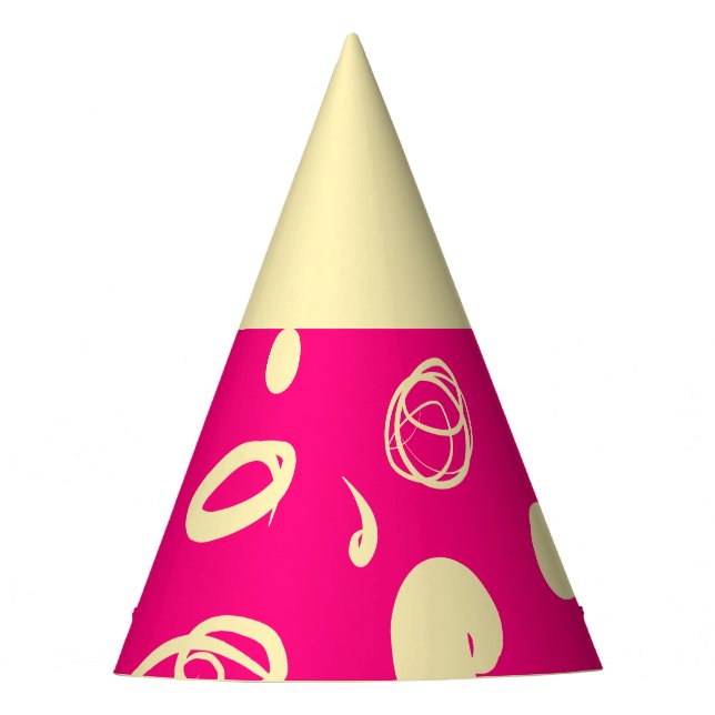 Chapéu De Festa Padrões lineares e manchetes de design (Frente)