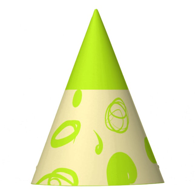 Chapéu De Festa Padrões lineares e manchetes de design (Frente)