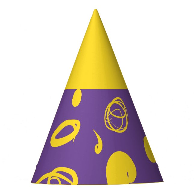 Chapéu De Festa Padrões lineares e manchetes de design (Frente)