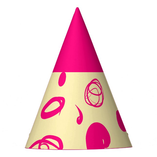 Chapéu De Festa Padrões lineares e manchetes de design (Frente)