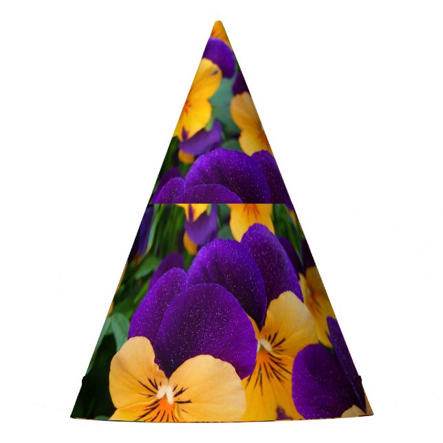 Chapéu De Festa Pansy Bloom: Fechamento da Bela do Jardim. (Frente)
