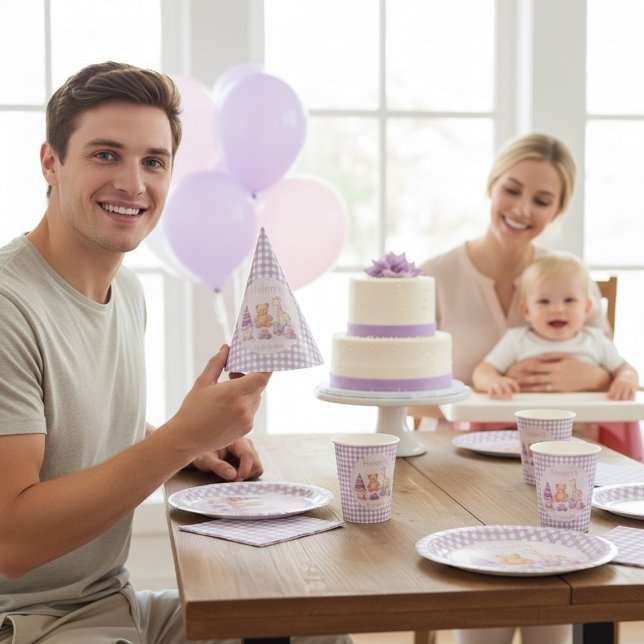 Chapéu De Festa Papel de Aniversário de 1 Ano Personalizado com Xa (Criador carregado)