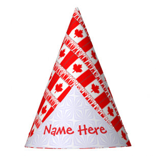 Chapéu De Festa Papel de Bandeira Personalizada do Canadá