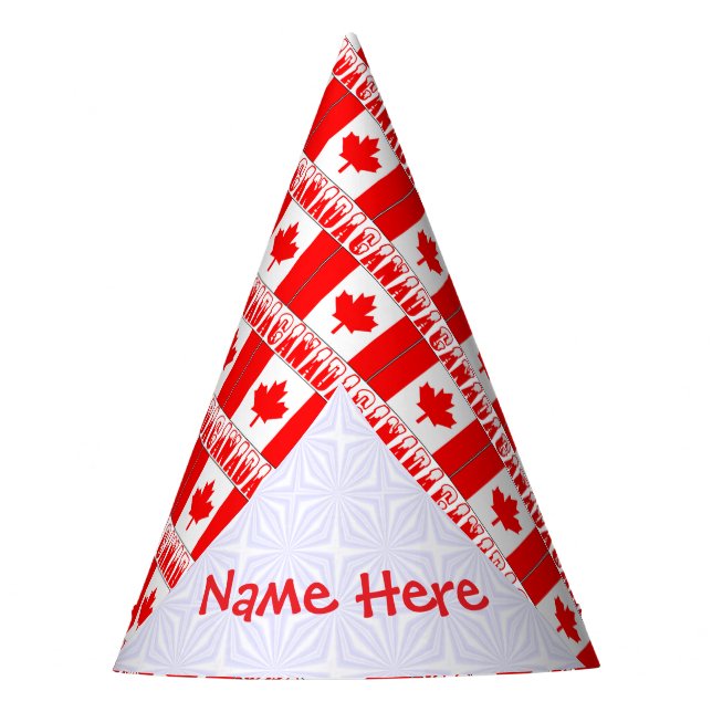 Chapéu De Festa Papel de Bandeira Personalizada do Canadá (Frente)