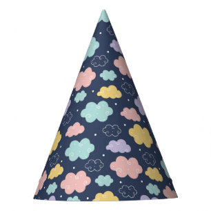 Chapéu De Festa Papel de Padrão em Nuvem de Kawaii Cute