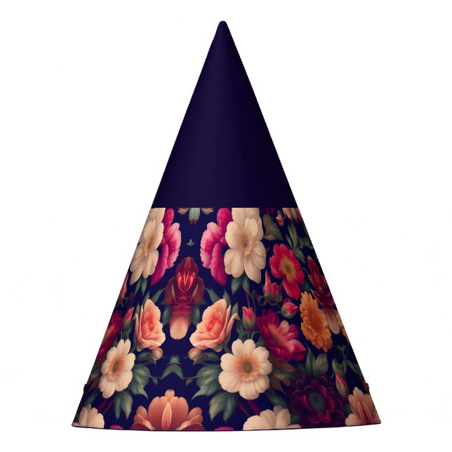 Chapéu De Festa Papel de parede com padrão floral (Frente)