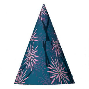 Chapéu De Festa Papel de parede: marinho asiático azul, rosa.