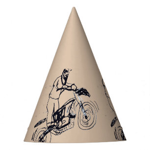 Chapéu de festa para crianças com moto de terra