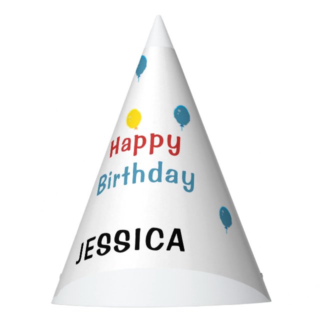 Chapéu De Festa Parabéns Panda Urso Branco (Frente)