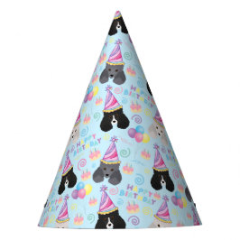 Chapéu De Festa Parti Poodle Birthday Party Hat Blue