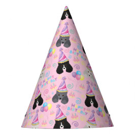 Chapéu De Festa Parti Poodle Birthday Party Hat Pink
