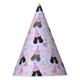 Chapéu De Festa Parti Poodle Birthday Party Hat Purple