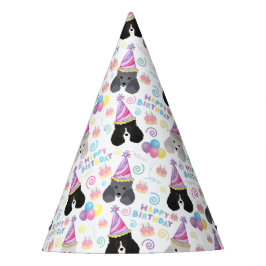 Chapéu De Festa Parti Poodle Birthday Party Hat White