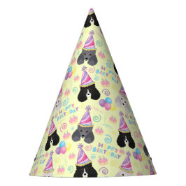Chapéu De Festa Parti Poodle Birthday Party Hat Yellow