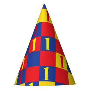 Chapéu De Festa Partido de primeiro aniversario azul amarelo