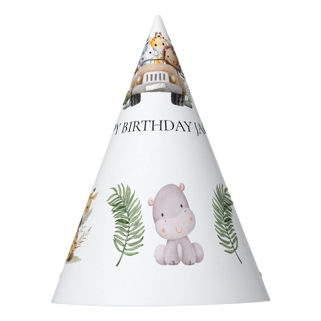 Chapéu De Festa Partido Selvagem Animal Safari (Frente)