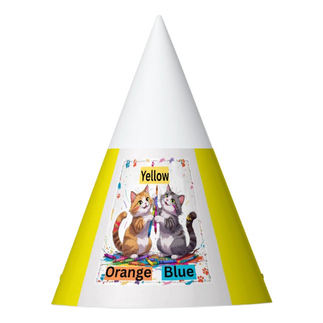 Chapéu De Festa Party Cats color class (Frente)