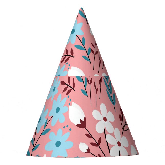 Chapéu De Festa Pasta Cor-de-rosa sem costura. (Frente)