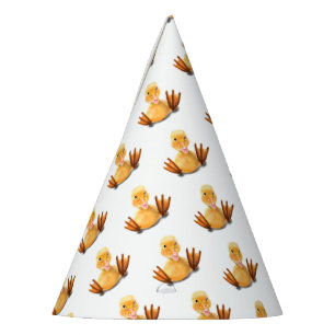 Chapéu De Festa Pato Amarelo Engraçado Reproduzindo Piscar os olh