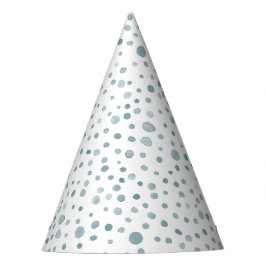 Chapéu De Festa Peacock Confetti Watercolor Dots Party Hat