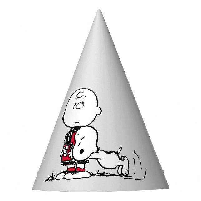Chapéu De Festa PEANUTS | Padrão vermelho e preto (Frente)
