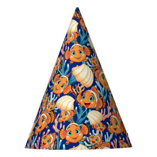 Chapéu De Festa Peixe palhaço Desenho animado Fofo Família Subaquá