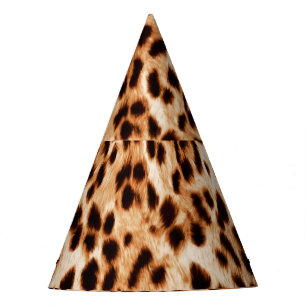 Chapéu De Festa Pele Animal: Padrão De Amostragem De Aquarelas.