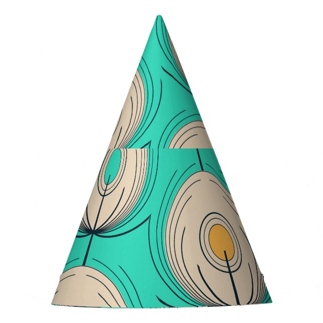 Chapéu De Festa Penas de Peacock: Fantasia Azul-marfim. (Frente)