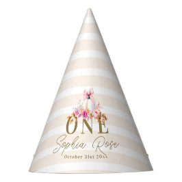 Chapéu De Festa Pequenas Rosas de Arco rosa-abóbora 1 rua Aniversá