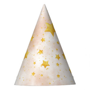 Chapéu De Festa Pequeno Sunshine Boho Arco-Íris Dourado Estrela An